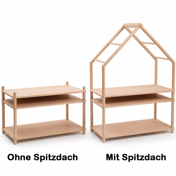 Montessori Spielregal beidseitig bespielbar