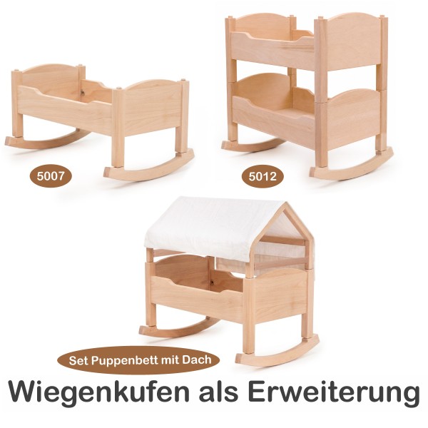 Wiegenkufen als Erweiterung für Peitz Puppenbett