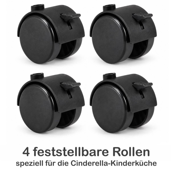 Feststellrollen 4er-Set schwarz