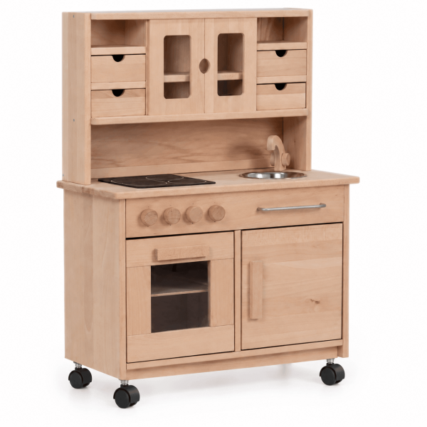 Kinderküche mit 4er Set Feststellbare Räder