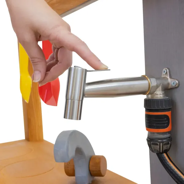 Wasser-Drückergarnitur | inkl. Gardena-Anschluss | Wasserhahnarmatur