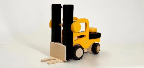 Kinder-Gabelstapler | Massivholz | Baustellenfahrzeug