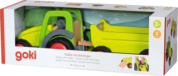 Traktor mit Anhänger verpackt