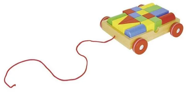 Bio-Babyspielzeug – Feinmotorik fördern – pädagogisches Spielzeug – Waldorf geeignet – Goki Ziehwagen 58558