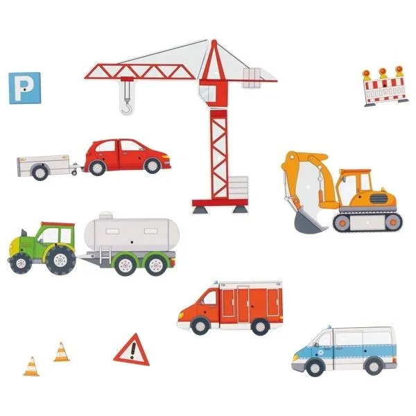 Kinder-Hammerspiel | Fahrzeugmotive | Goki-Puzzleteile 58725