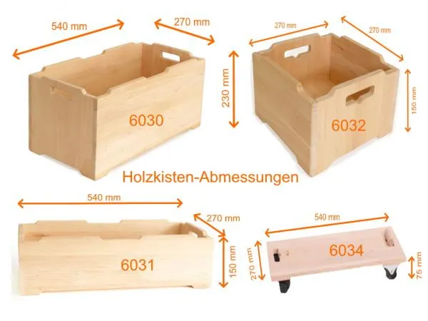 Massivholz-Kiste-Box-Schatzkiste-Abmessung-Set
