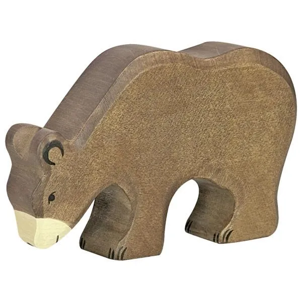 Braunbär und kleiner Braunbär | Amerika 1 Tier-Paket | Arche Spielfiguren | Holztiger