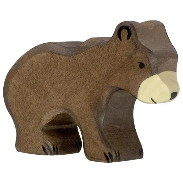 Braunbär und kleiner Braunbär | Amerika 1 Tier-Paket | Arche Spielfiguren | Holztiger