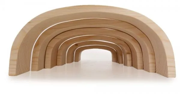 Großes Kinder-Holzbogen-Set | 9-teilig | Massiv | Bauklötze-Holzbrücke 6060 Großes Kinder-Holzbogen-Set | 9-teilig | Massiv | Bauklötze-Holzbrücke 6060