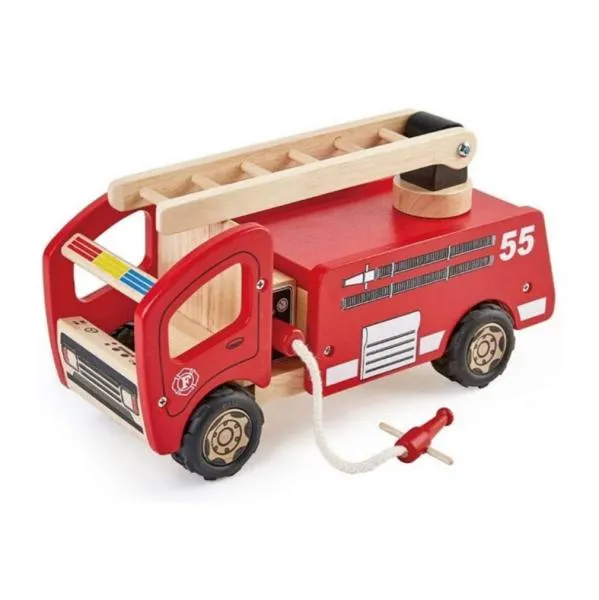 Kinder-Feuerwehrauto-Holz