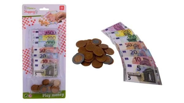 SPIELGELD EURO PLAY MONEY 90 TEILE FÜR KAUFLADEN 