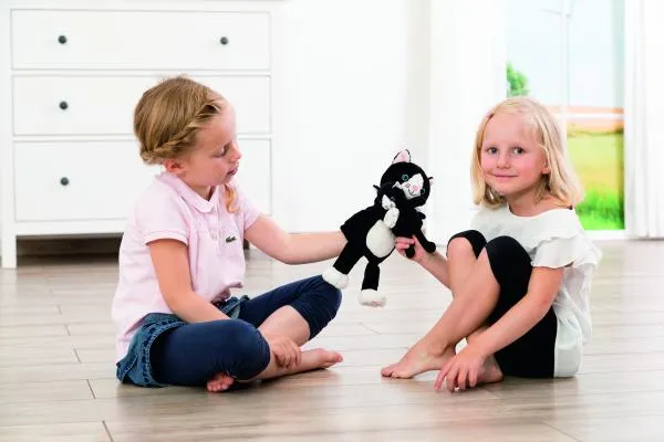 Handpuppe Katze mit Jungtier | Rollenspiel-Geschichten | Kleinkind-Spielzeug | BE 40460