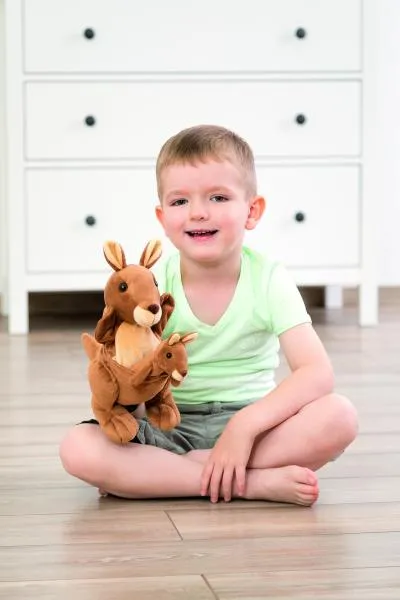 Handpuppe Känguru mit Jungtier | Rollenspiel-Geschichten | Kleinkind-Spielzeug | BE 40450 Handpuppe Känguru mit Jungtier | Rollenspiel-Geschichten | Kleinkind-Spielzeug | BE 40450
