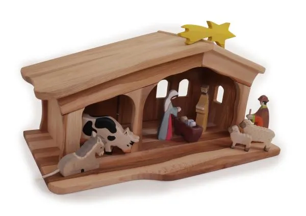 hochwertige-Weihnachtskrippe-Naturholz Stall Kinder-Bauernhof Weihnachtsgeschenk Holz öko Naturspielzeug pädagogisch wertvolles Spielzeug Montessori Waldorf Holztiger Ostheimer Spielbauernhof hochwertige-Weihnachtskrippe-Naturholz Stall Kinder-Bauernhof Weihnachtsgeschenk Holz öko Naturspielzeug pädagogisch wertvolles Spielzeug Montessori Waldorf Holztiger Ostheimer Spielbauernhof