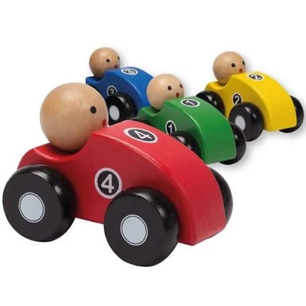 Kinder-Rennauto-Handauto-Kleinkind-Lernspielzeug-Holz-Auto