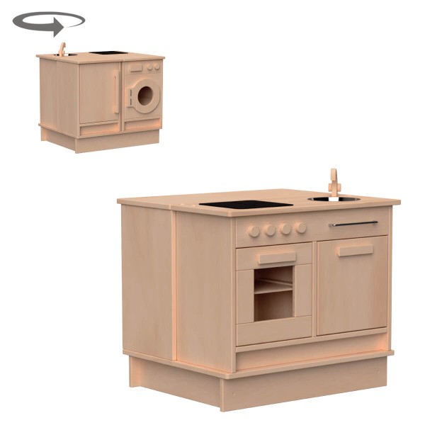 Set 4 - mit Kühlschrank - Natur