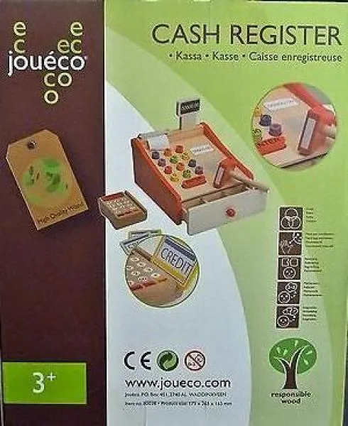 Ladenkasse aus Holz Jouéco Kaufladenkasse mit Scanner Ladenkasse aus Holz Jouéco Kaufladenkasse mit Scanner