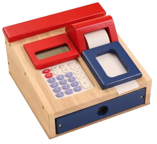 Kinderkasse-Kaufladen-Zubehör-Kinder-holz-kasse-spielzeug-holzspielzeug - Bio-Babyspielzeug – Feinmotorik fördern – pädagogisches Spielzeug – Waldorf geeignet-Taschenrechner-Töne-Kassenbonstreifen Kinderkasse-Kaufladen-Zubehör-Kinder-holz-kasse-spielzeug-holzspielzeug - Bio-Babyspielzeug – Feinmotorik fördern – pädagogisches Spielzeug – Waldorf geeignet-Taschenrechner-Töne-Kassenbonstreifen