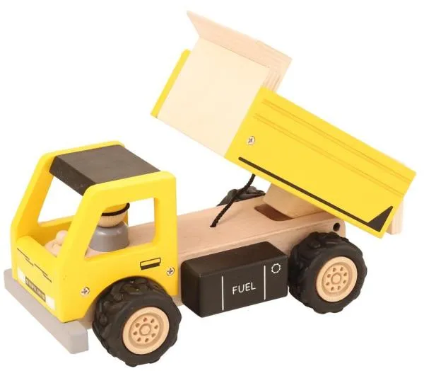 LKW Kipplaster mit klappbarer Ladeflaeche von Pintoy ökologisches Holz-Spielzeug – Bio-Holzspielzeug – Naturholz-Spielzeug