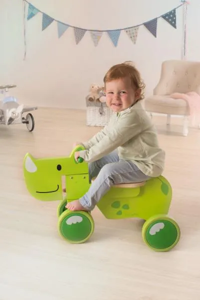 Speedy Rino Grün | Aufsitz-Fahrrad | Kleinkind-Lauflernrutscher