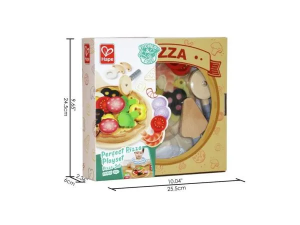 Kinderpizza-Holz E 3173 Hape | Kinder-Küchen-Zubehör | Spiel-Lebensmittel