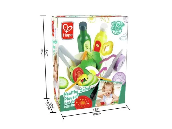 Kinder Gesunder Salat Set | 39-teilig | Hape-Spielzeug-Lebensmittel E3174