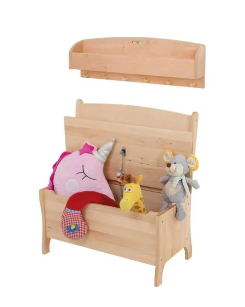 Holz-Truhenbank für Kinder und Ablagefach Holz-Truhenbank für Kinder und Ablagefach