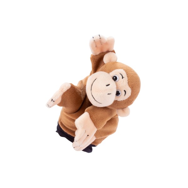 Detailansicht der Handpuppe Affe mit freundlichem Gesicht