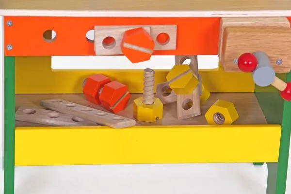 Kinder-werkbank aus Holz für den kleinen Spiel-Handwerker