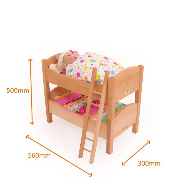 Masse-Etagenbett-Hochbett-Leiter-Puppenbettwäsche-Puppe-langlebige-Verarbeitung-nachhaltiges Spielzeug Masse-Etagenbett-Hochbett-Leiter-Puppenbettwäsche-Puppe-langlebige-Verarbeitung-nachhaltiges Spielzeug