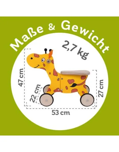 Kinder-Rutscher Giraffe Happy | Holz-Lauflern-Tier | 26/5050188