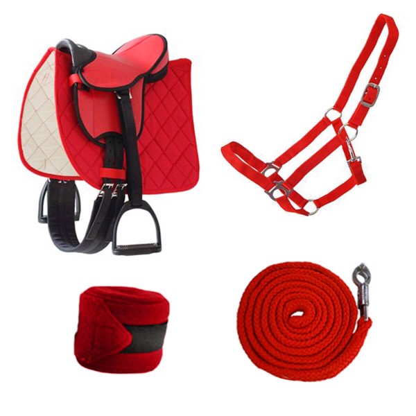 Pferde Komplettset Zubehör - rot