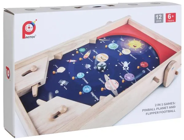 2 in 1 Pinnball-Planet | Fußball-Flipper | Holz-Tischspiel | Gesellschaftsspiel | BA 112383 2 in 1 Pinnball-Planet | Fußball-Flipper | Holz-Tischspiel | Gesellschaftsspiel | BA 112383