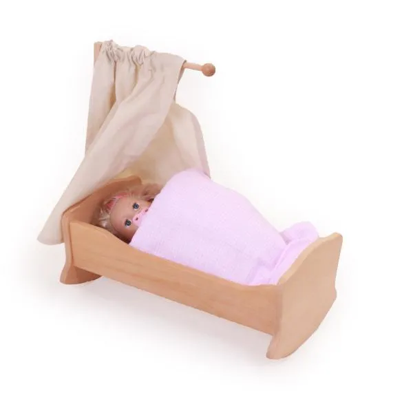 solide verarbeitete, hochwertige Puppenwiege,Puppenbett,Etagenbett,Doppelbett,Puppe,Etagebett,Holzspielzeug,Puppenbett aus Holz, Baby Wiege, bietet viele Spielmöglichkeiten