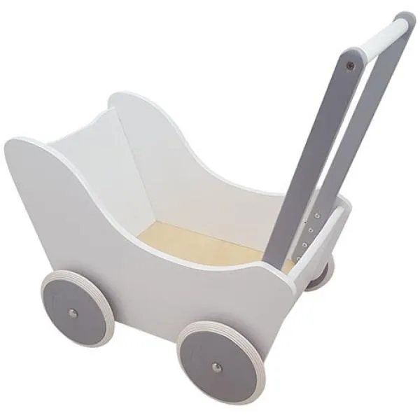Puppenwagen aus Holz - DW18 silber und weiß– Lauflernwagen – Laufwagen – Buggy – Puppenmutti – Baby Born Puppe Puppenwagen aus Holz - DW18 silber und weiß– Lauflernwagen – Laufwagen – Buggy – Puppenmutti – Baby Born Puppe