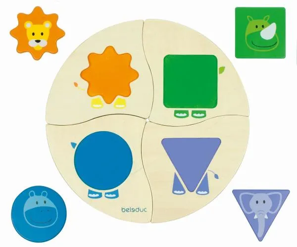 Baby Lernspielzeug | 8-tlg. Puzzle | Legespiel | Holzspielzeug für Kleinkinder