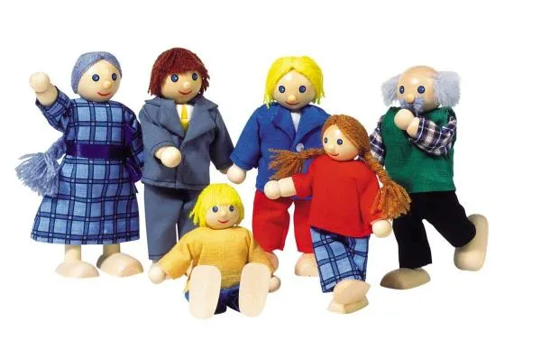 Goki Biegepuppen - City Familie - Puppen-Zubehör SO218 – Puppenhaus – Puppenstube – Lernspielzeug