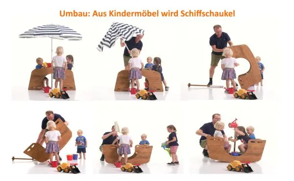 Outdoor-Garten-Kinder-Möbel-Schiffschaukel-Umbau