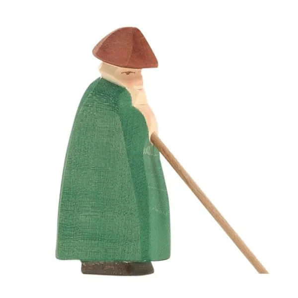 Schäfer mit Stab | Holz-Krippenfigur | Krippenfigur Ostheimer Schäfer mit Stab | Holz-Krippenfigur | Krippenfigur Ostheimer