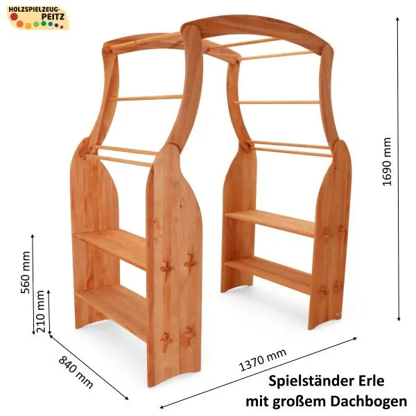 1011-Dachbogen-Spielstaender-Erle 1011-Dachbogen-Spielstaender-Erle
