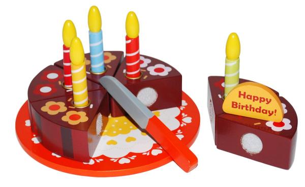 Kinderspielzeug Geburtstags-Kuchen – lecker – als nützliches Spielküchenzubehör oder für den Kaufladen als Kaufladenzubehör Kinderspielzeug Geburtstags-Kuchen – lecker – als nützliches Spielküchenzubehör oder für den Kaufladen als Kaufladenzubehör
