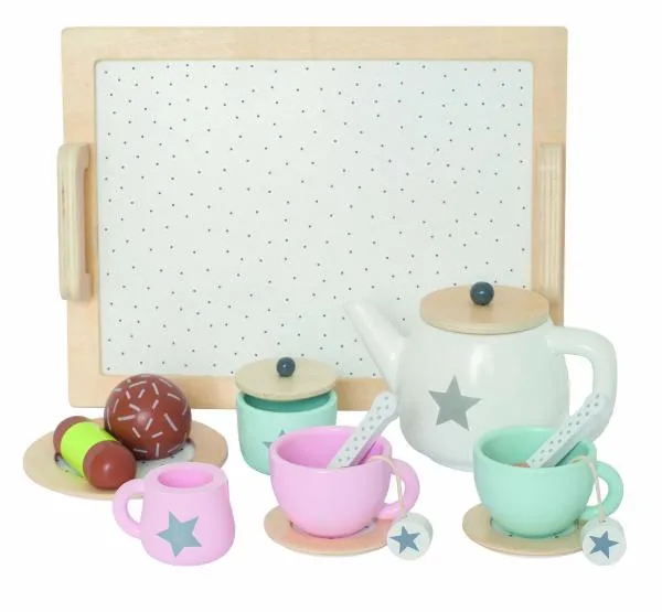 Kinder-Tee-Set 15-teilig | Kinder-Teeservice | Puppen-Spielzeug | JB-T257
