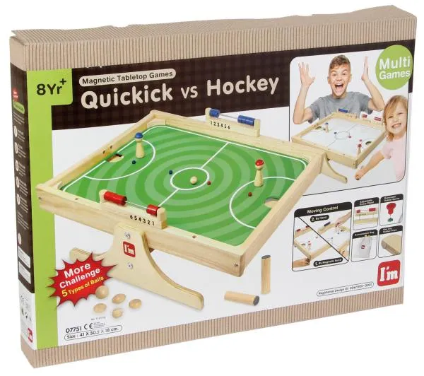 Gesellschaftsspiel-Tischkicker-Fußball-Hockey Gesellschaftsspiel-Tischkicker-Fußball-Hockey