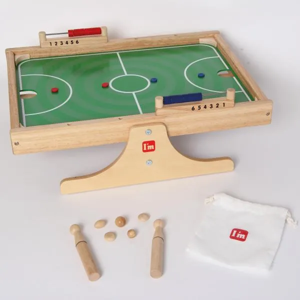 Gesellschaftsspiel-Tischkicker-Fußball-Hockey-Holz