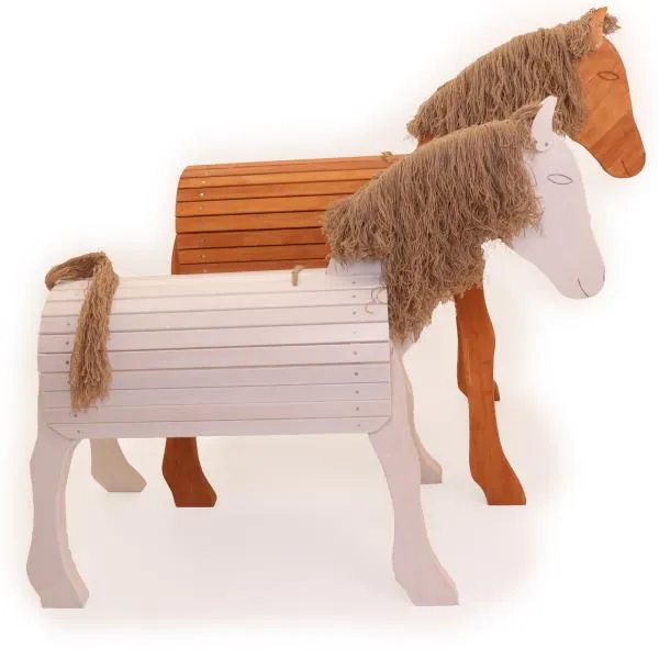 Großes Voltigierpferd "Diamant" | Holzpferd | Outdoorspielzeug | Einhorn Großes Voltigierpferd "Diamant" | Holzpferd | Outdoorspielzeug | Einhorn