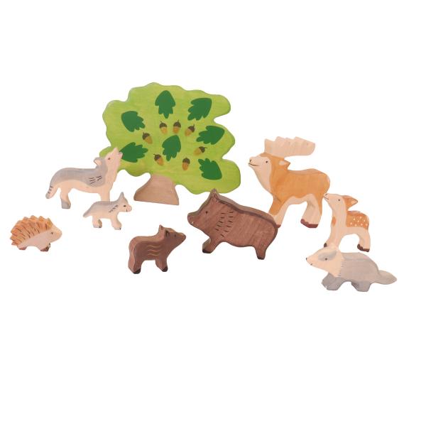 hochwertige Wald-Tiere-Set-Hirsch,Kitz,Wildschwein, Eber, Frischling, Wolf, Welpe, Dachs, Igel,Holz-Spielfigur, Geschenk, Kindergeburtstag, Weihnachtsgeschenk hochwertige Wald-Tiere-Set-Hirsch,Kitz,Wildschwein, Eber, Frischling, Wolf, Welpe, Dachs, Igel,Holz-Spielfigur, Geschenk, Kindergeburtstag, Weihnachtsgeschenk