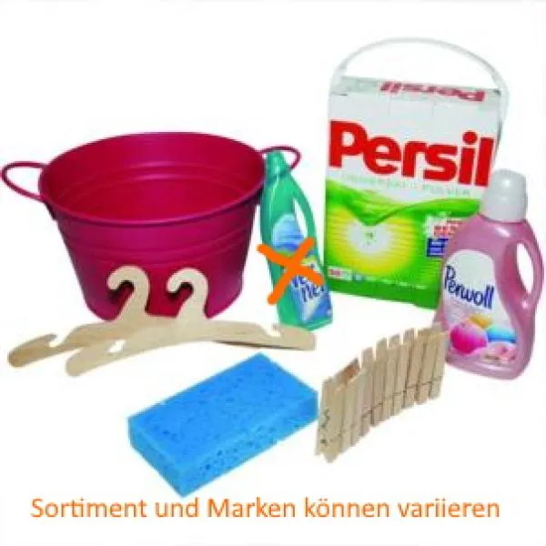 Kinderspielzeug Waschzuber Waschmittel als Puppenstuben-Zubehör – als nützliches Spielküchenzubehör oder für den Kaufladen als Kaufladenzubehör