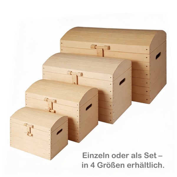 Vier Größen Schatzkiste aus Holz