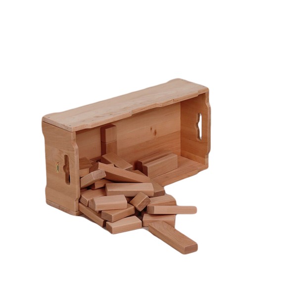 Aufbewahrungsbox Natur mit Natur Holzklötzen Aufbewahrungsbox Natur mit Natur Holzklötzen