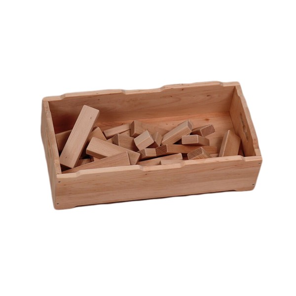 Holzklötze mit Aufbewahrungsbox in Naturholz Holzklötze mit Aufbewahrungsbox in Naturholz